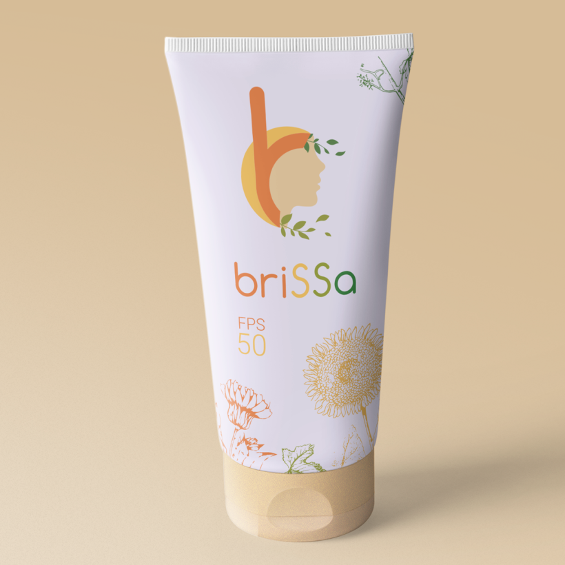 Diseño de logotipo y packaging para crema solar elaborada sólo con productos naturales. 0