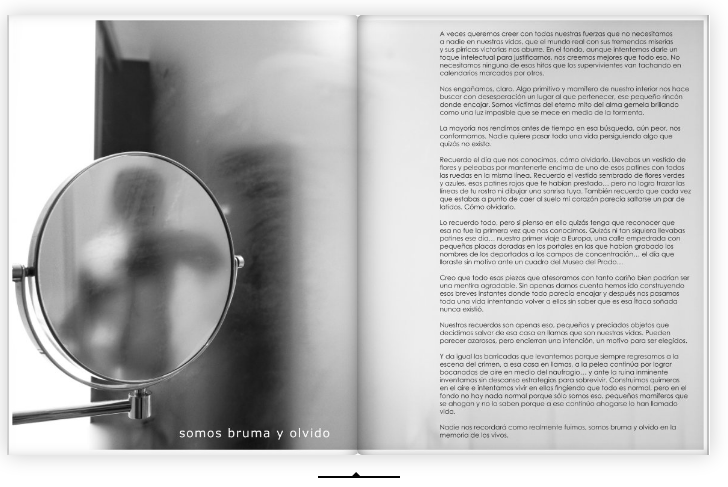 Bruma y olvido, proyecto para Editing of Photo Books and Visual Storytelling 2