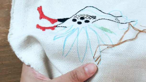 Embroidery Tutorial: Herringbone Stitch 4