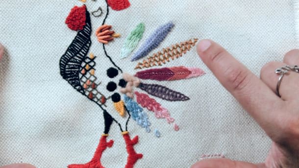 Embroidery Tutorial: Herringbone Stitch 2