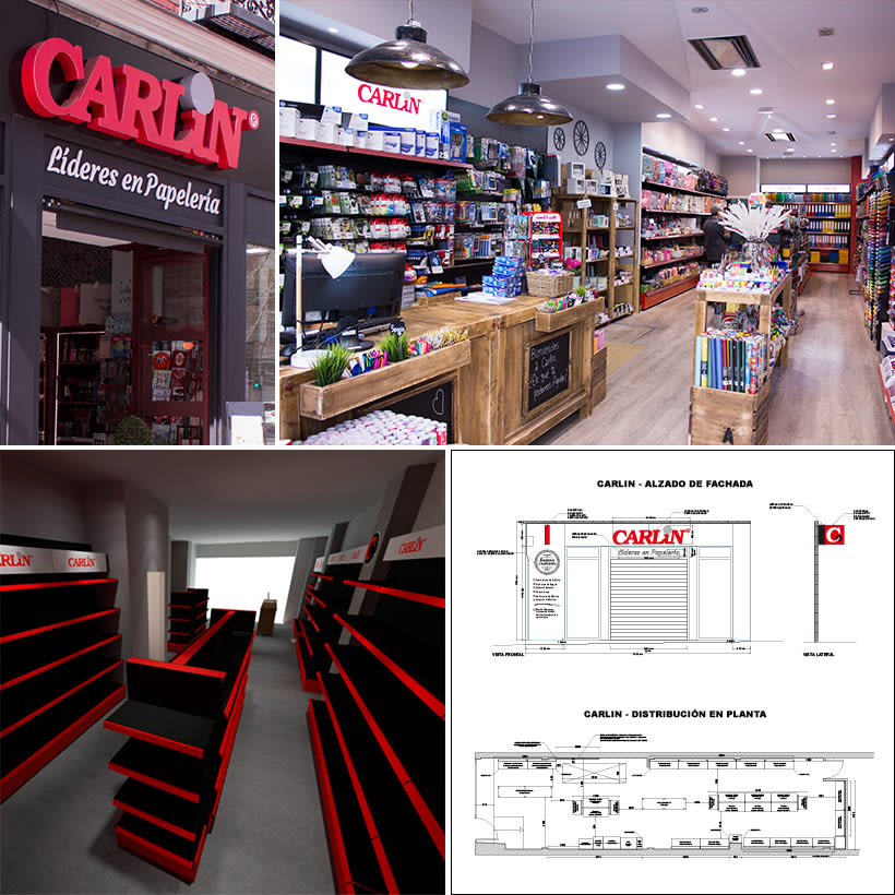 Diseño, fabricación y montaje de tiendas Carlin