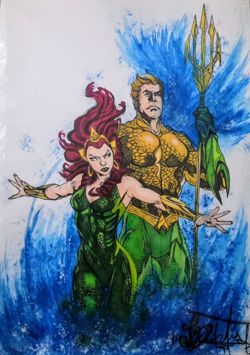 Aquaman y Mera - Justice League 0