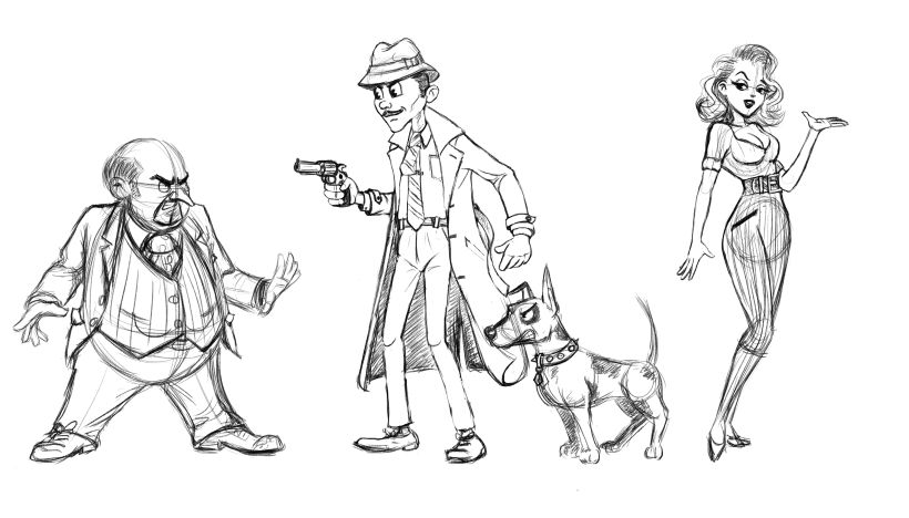 Inspector Eugene Durham,Mi Proyecto del curso: Diseño de personajes retro para animación 3