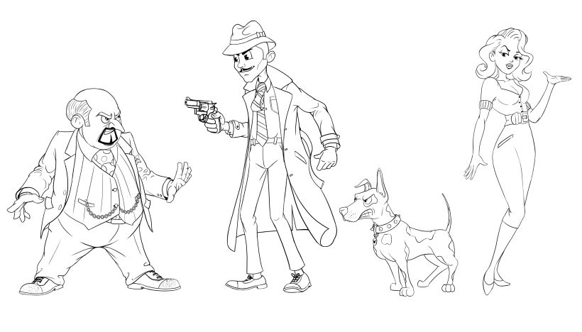 Inspector Eugene Durham,Mi Proyecto del curso: Diseño de personajes retro para animación 4