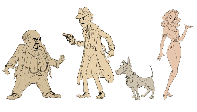 Inspector Eugene Durham,Mi Proyecto del curso: Diseño de personajes retro para animación 5