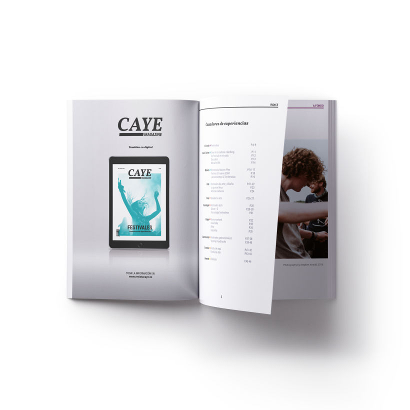 Caye Magazine design 1