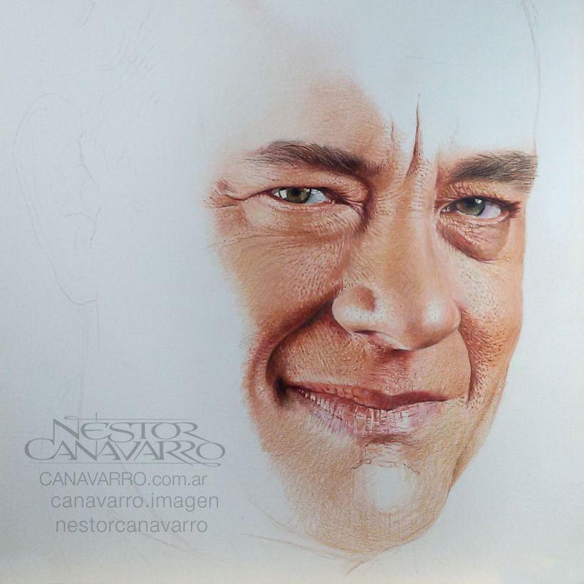Tom Hanks en lápices de colores 4
