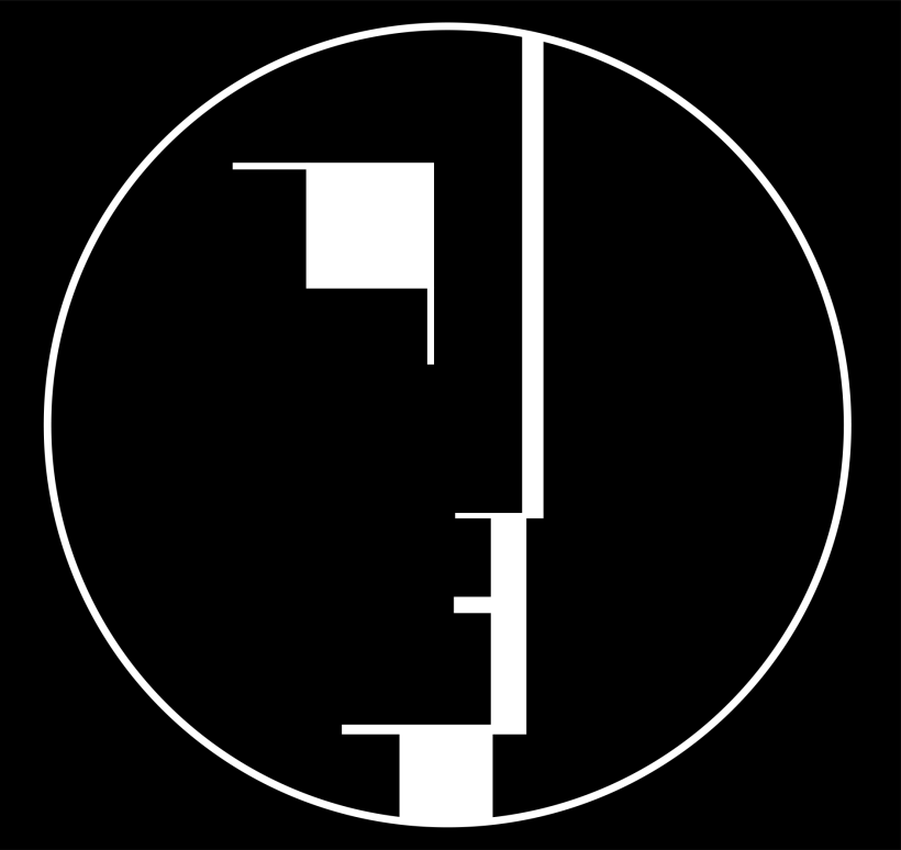 El logo de la Bauhaus, diseñado por Oskar Schlemmer