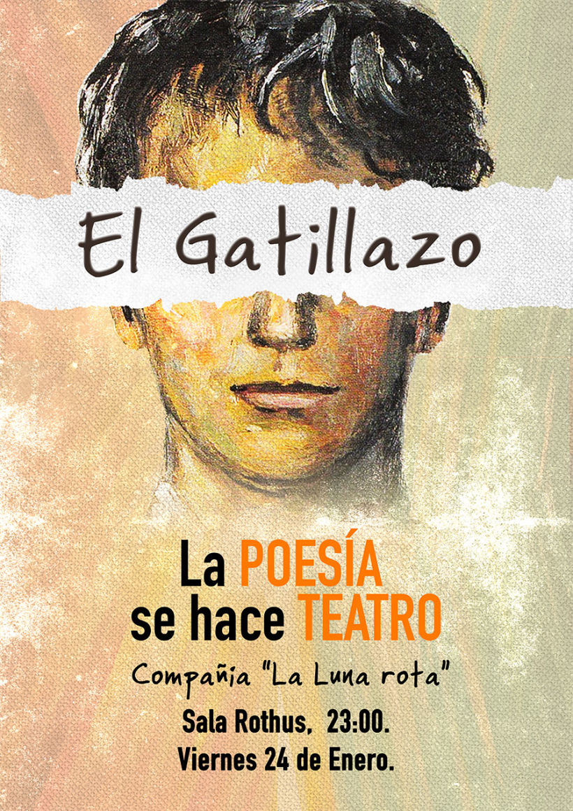 Cartel para obra de teatro "El Gatillazo" -1