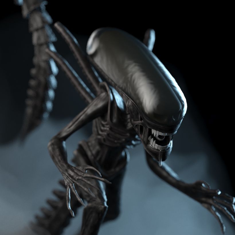 Alien 3D. 3DMax & Arnold