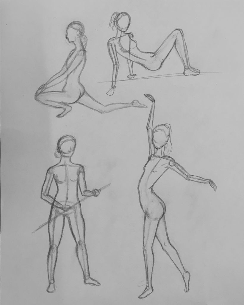 Dibujos anatomía y poses 1