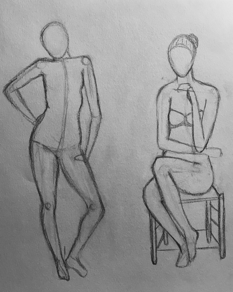 Dibujos anatomía y poses 4