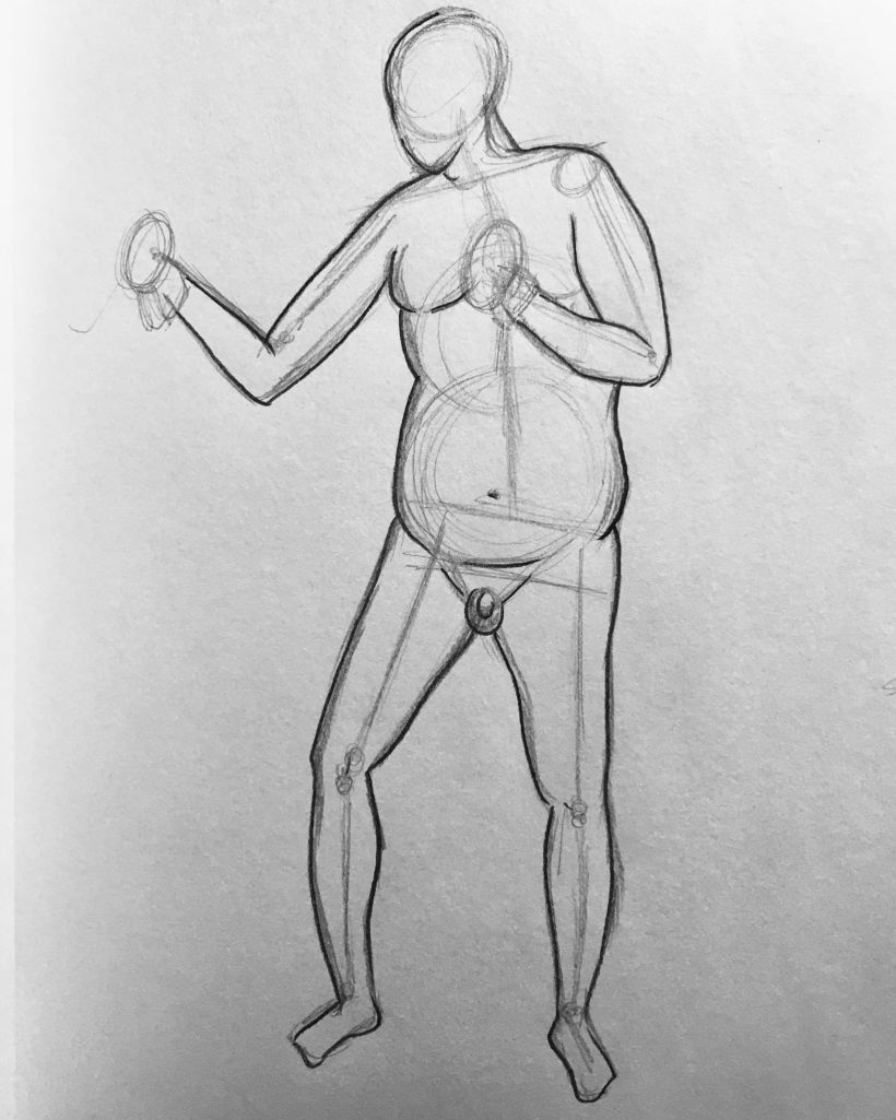 Dibujos anatomía y poses 6