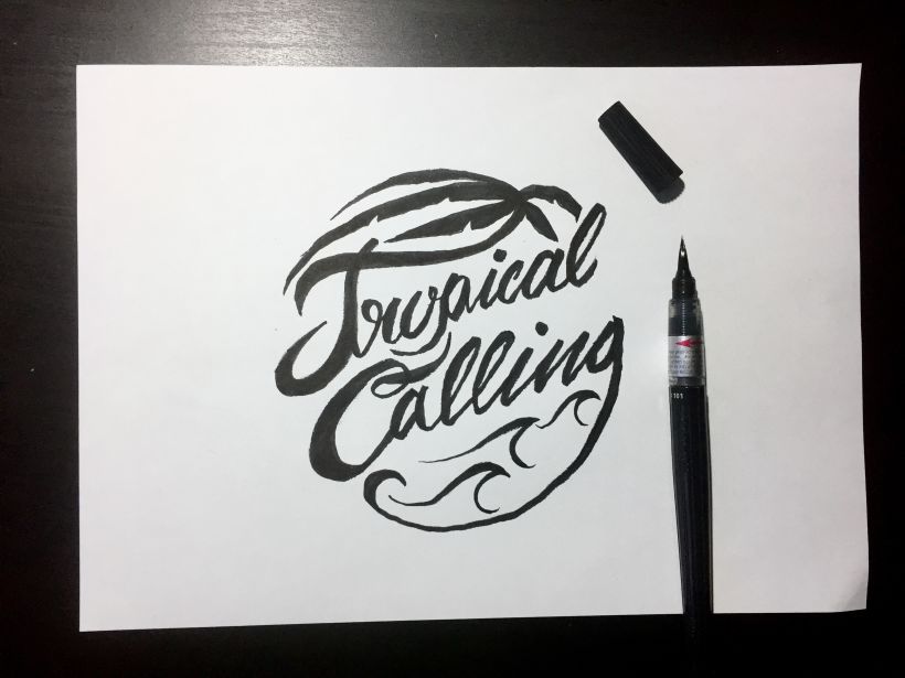 "Tropical Calling" lettering 4