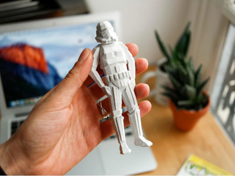 Figura de 'Star Wars' em impressão 3D, por Agustín "Flowalistik" Arroyo
