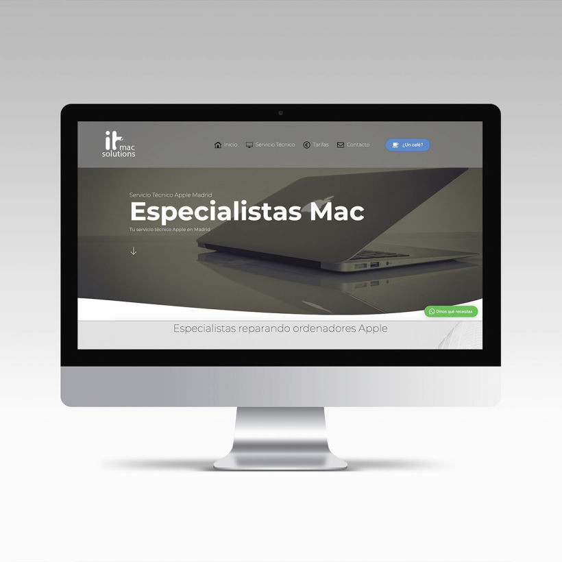 Desarrollo web para iTMacsolutions, Servicio Técnico Apple Madrid -1