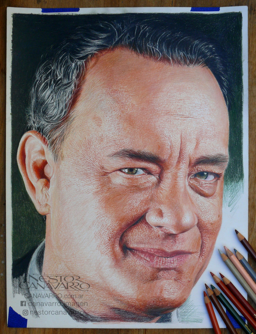 Tom Hanks en lápices de colores 1