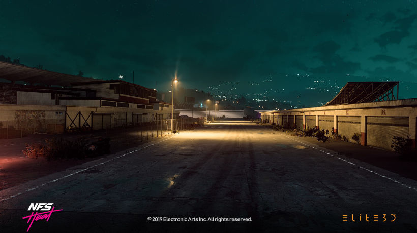 Need for Speed Heat - Speedway and Prison - Environment and Prop Art 2