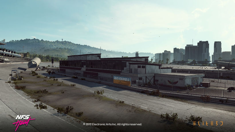 Need for Speed Heat - Speedway and Prison - Environment and Prop Art 3