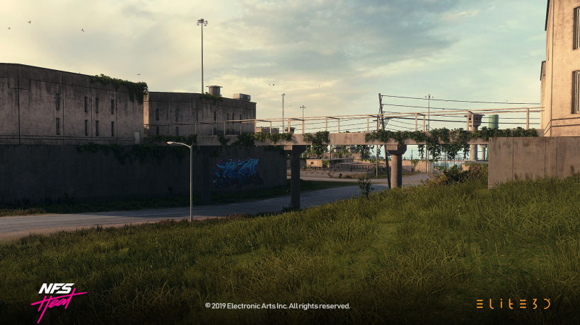 Need for Speed Heat - Speedway and Prison - Environment and Prop Art 10