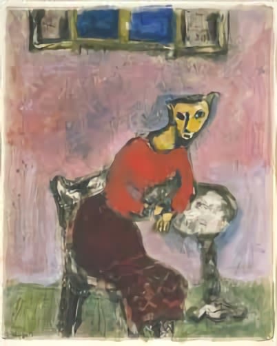 Marc Chagall, El gato transformado en mujer (ca. 1928-1937)