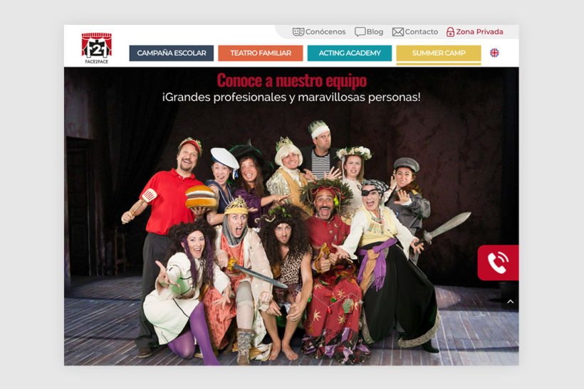 Diseño web: Face 2 Face Teatro en Inglés 1