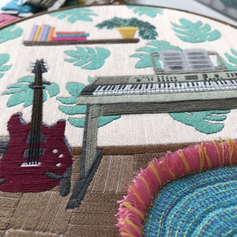 Music room embroidery 3