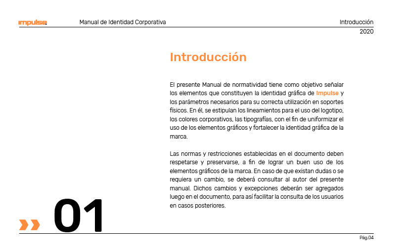 Mi Proyecto del curso: Desarrollo de un manual de identidad corporativa Impulse 2