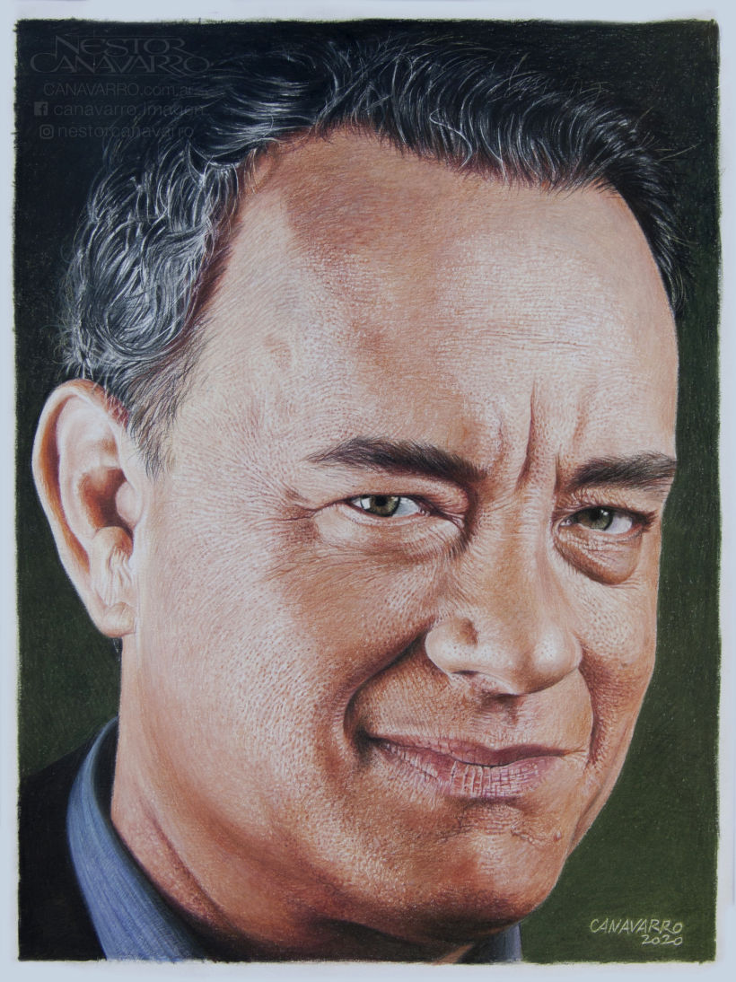 Tom Hanks en lápices de colores 0