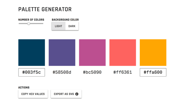 Automatic Equidistant Color Palette Generator