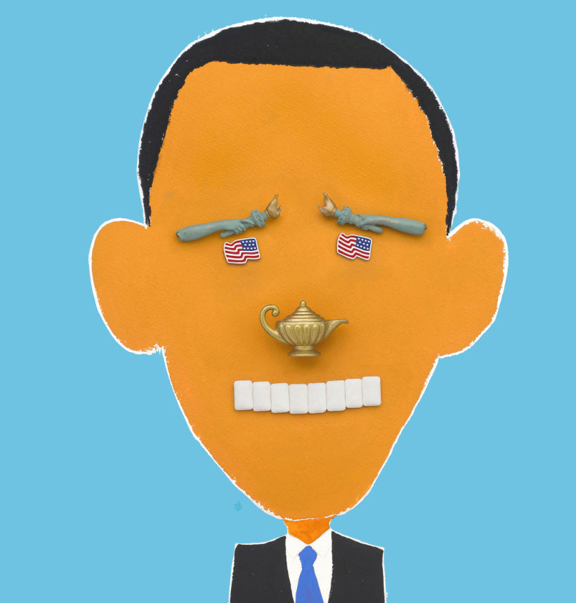 Barack Obama by Hanoch Piven 