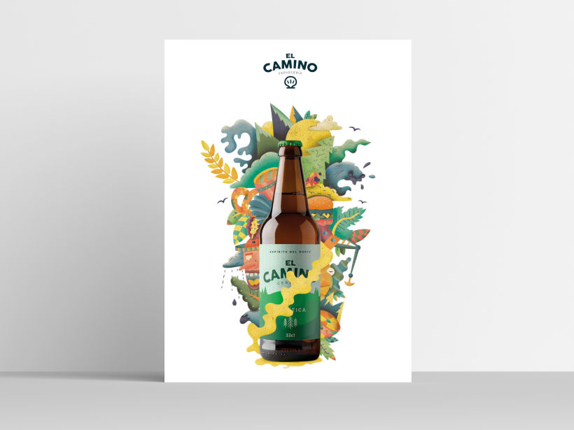 Cartel publicitario para Cerveza El Camino (Santander) 4