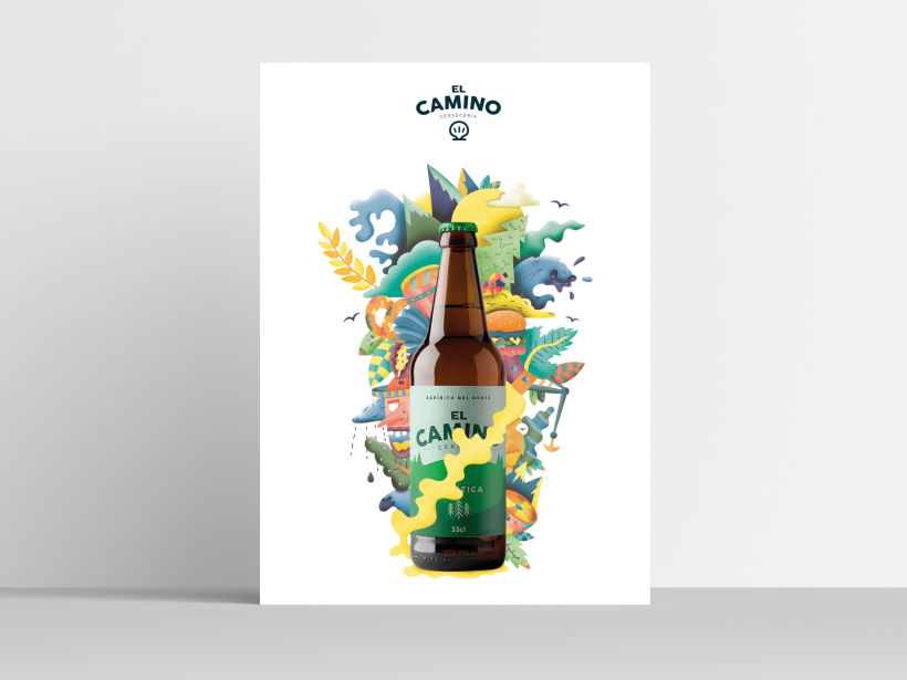 Cartel publicitario para Cerveza El Camino (Santander) 5