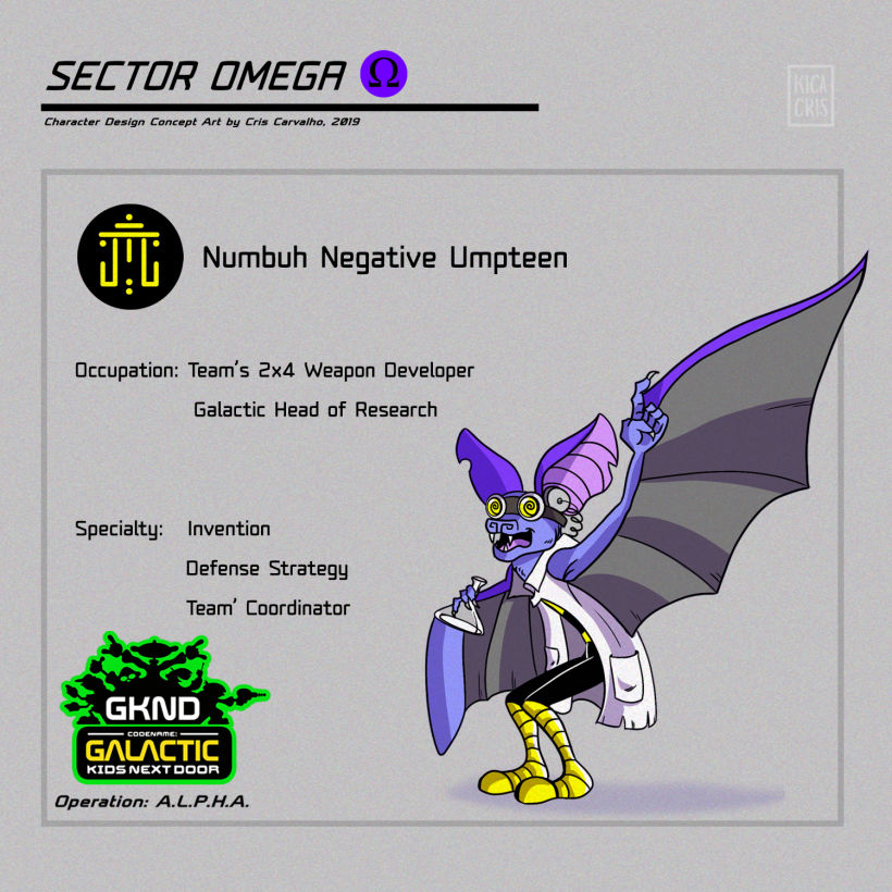 Character Design: Sector Omega (Galactic Kids Next Door) -1