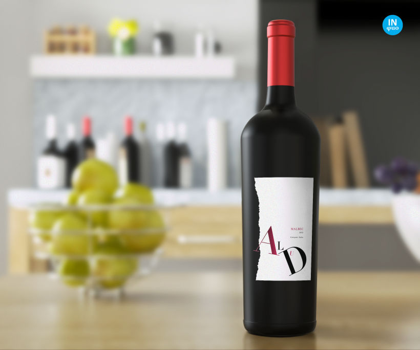 Diseño de etiqueta para vinos "ALUD" -1