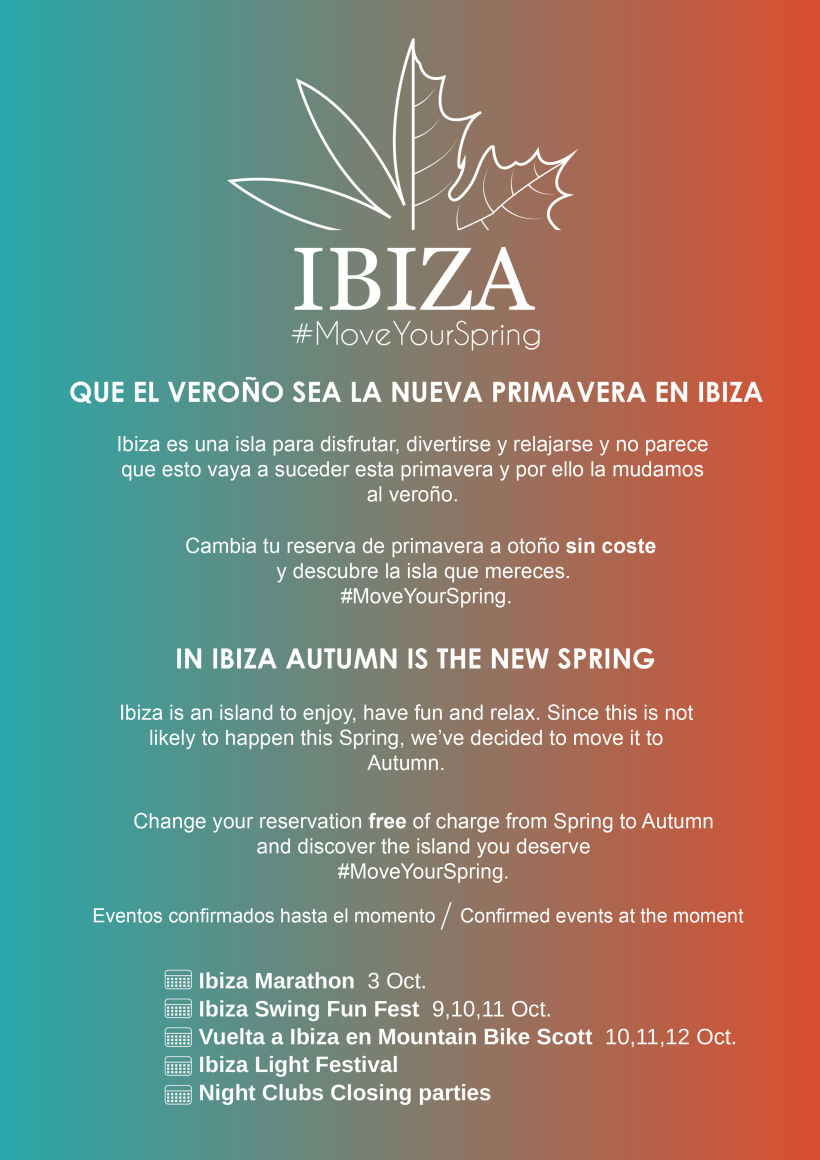 Cartel para la campaña #MoveYourSpring en Ibiza a causa del Covid-19 0