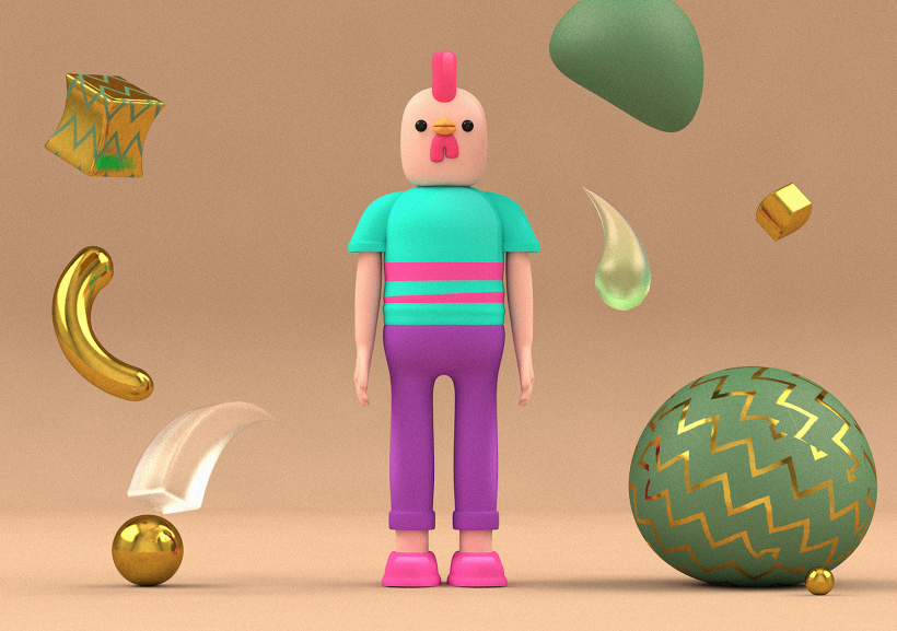 at tilføje Modsige Hane My project in Design of Characters in Cinema 4D: from the Sketch to 3D  Printing course | Domestika