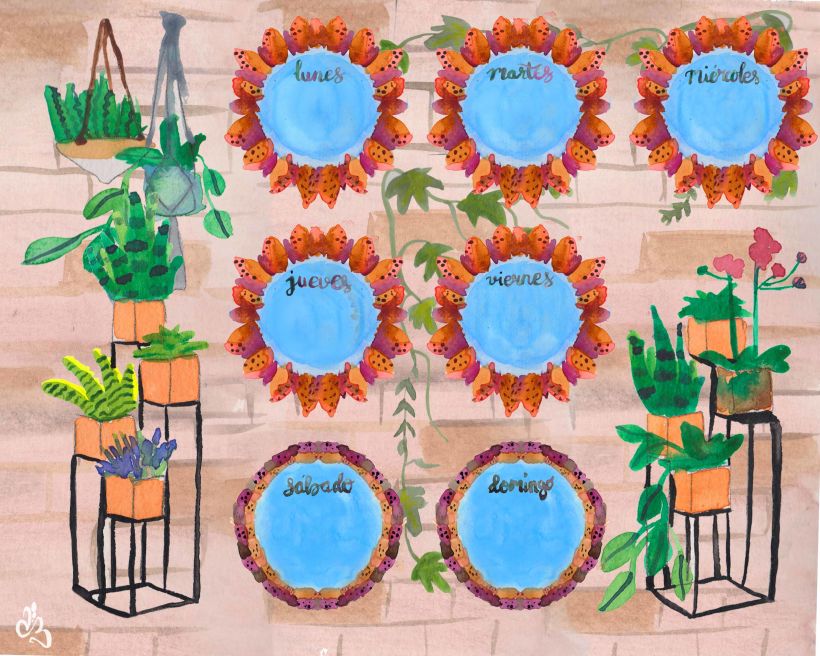 Mi Proyecto del curso: Planificador semanal decorado floral y plantas 0