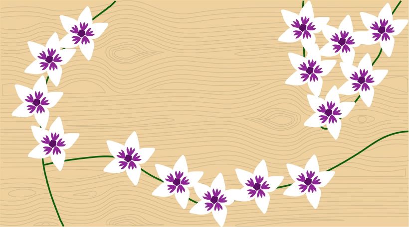 Dia 17: Mesa con flores (primer trabajo con illustrator)