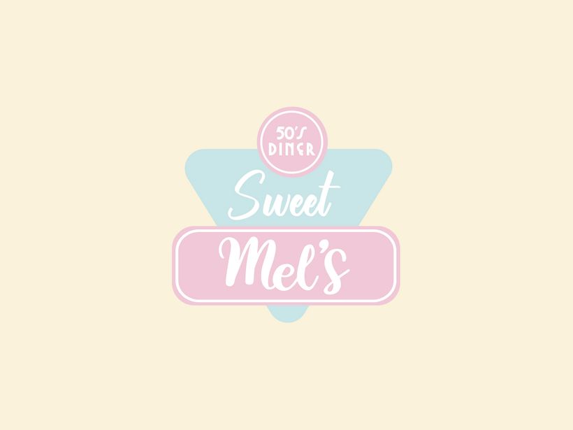 Sweet Mel's Branding & Identity of American 50' Restaurant 0