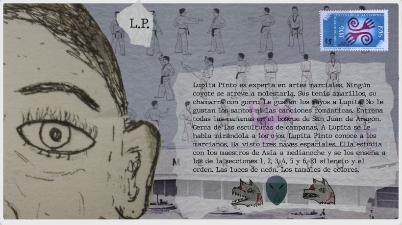 Postal 4. Ilustración María García Ibañez. Relato/Guion L.P de la sección 9 por Alejandra Moffat en base a entrevistas. 