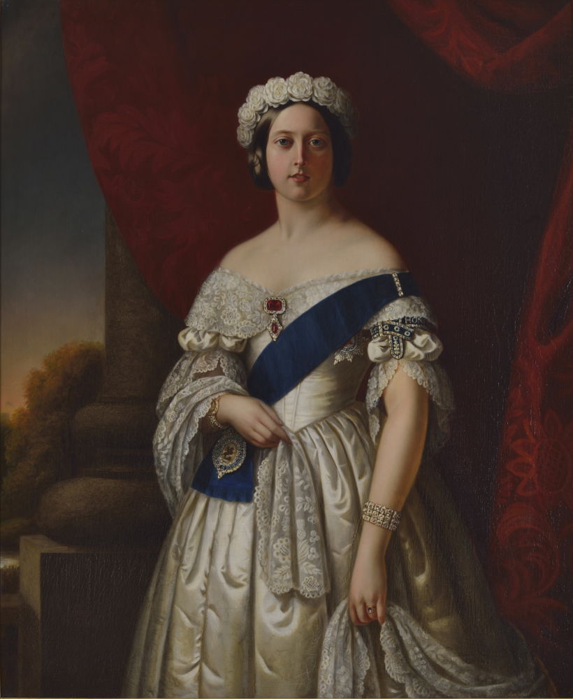 Retrato de la Reina Victoria por Alexander Melville (1845)