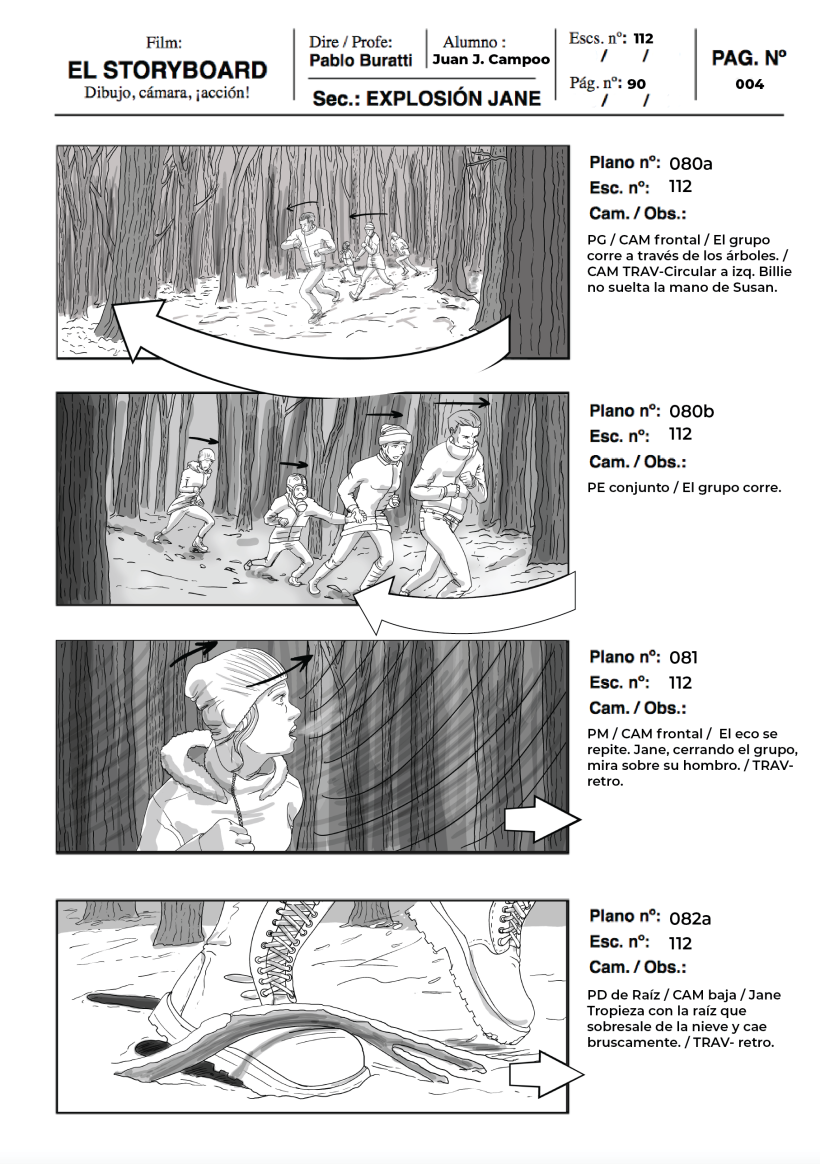 Ilustración de storyboards para cine y publicidad - Secuencia  0