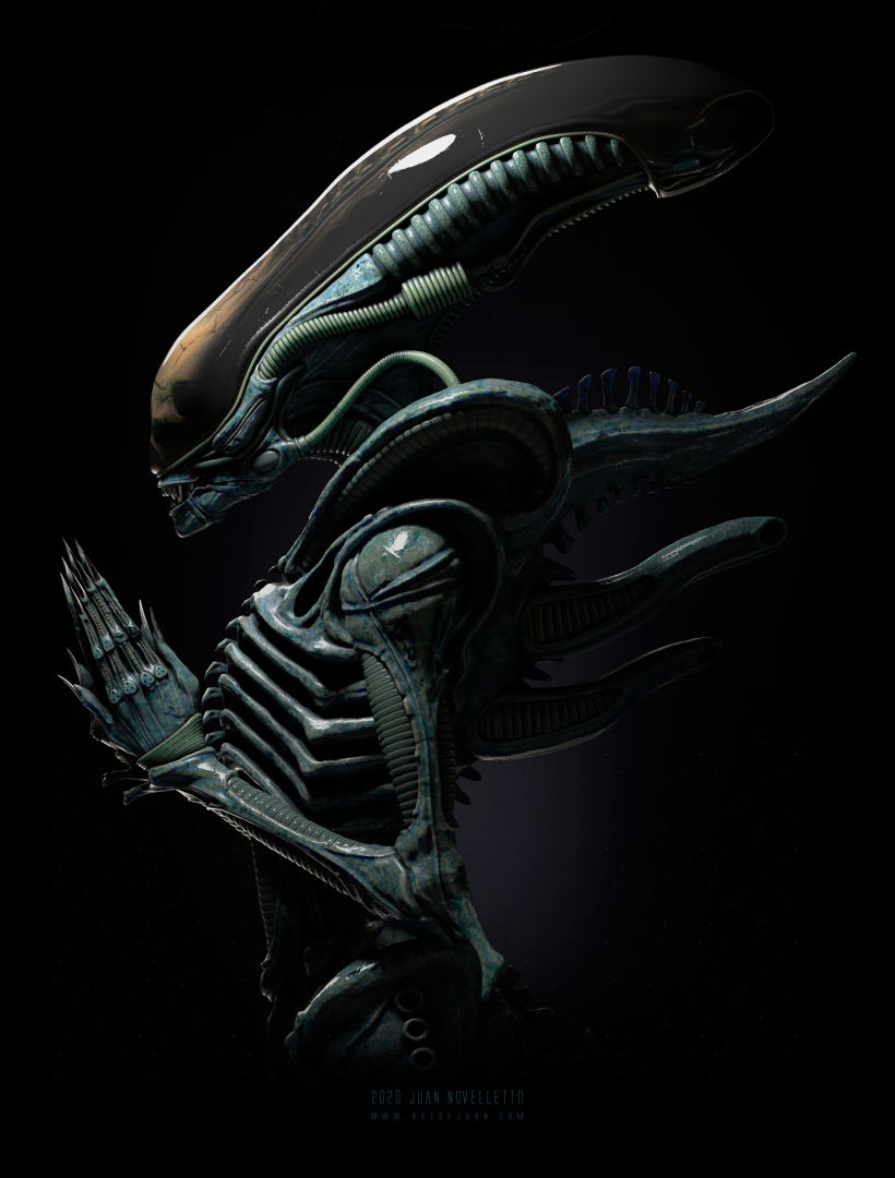 Alien Xenomorph rezando 7