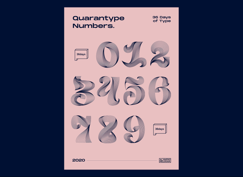 36 Days of Type 2020 Quarantype Numbers. 2