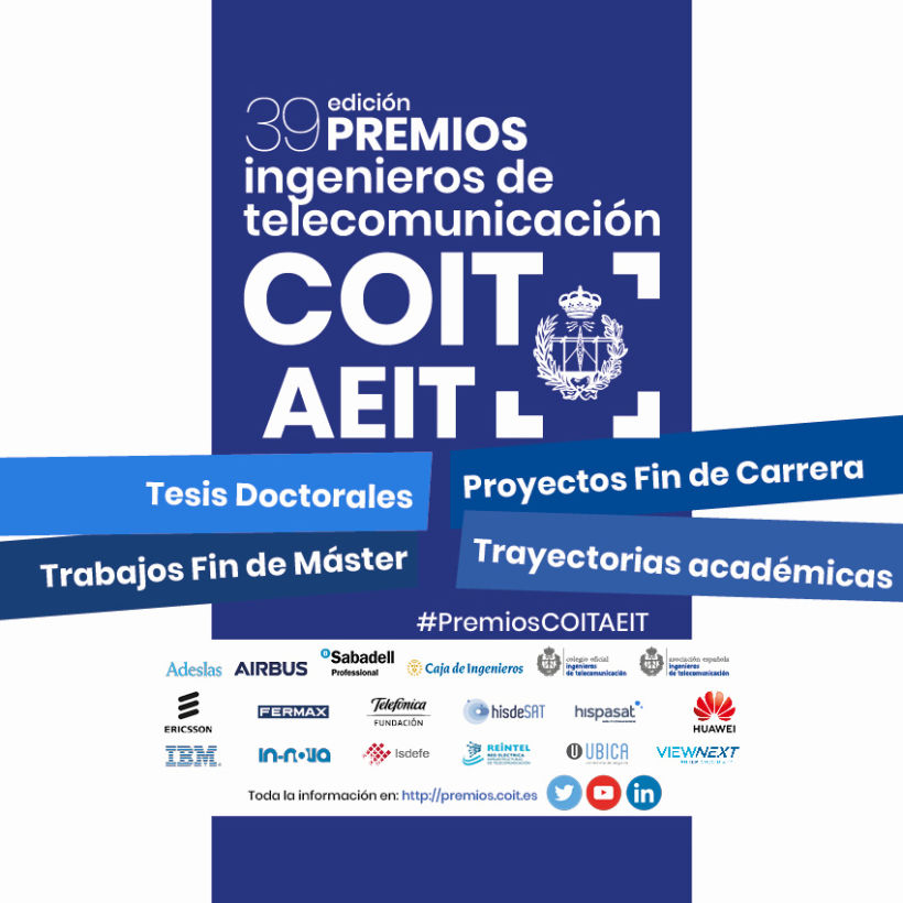 Diseño de campaña para 39 edición de los Premios COIT - AEIT 1