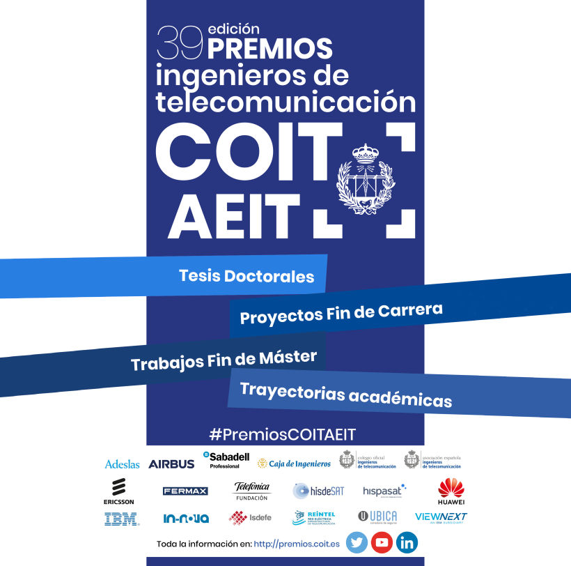 Diseño de campaña para 39 edición de los Premios COIT - AEIT 2