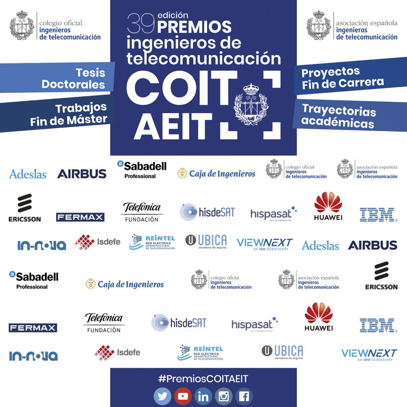 Diseño de campaña para 39 edición de los Premios COIT - AEIT 4