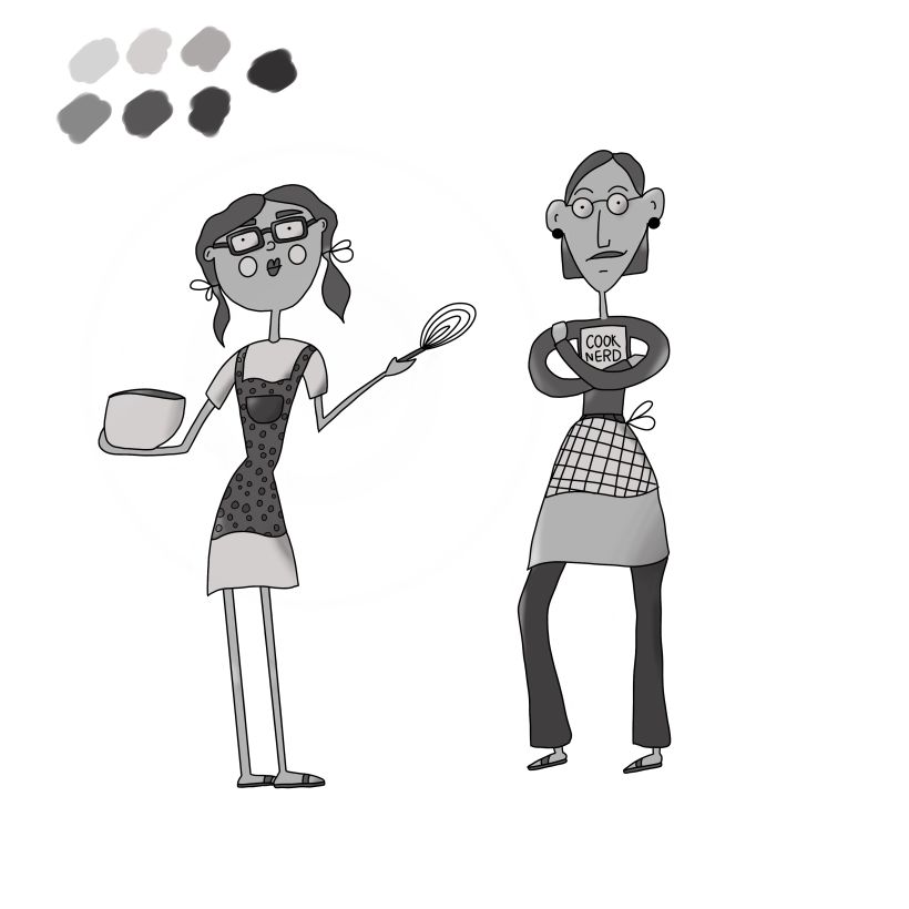 My project in Illustrated Characters Factory course - 2 Nerdy Cooks 1