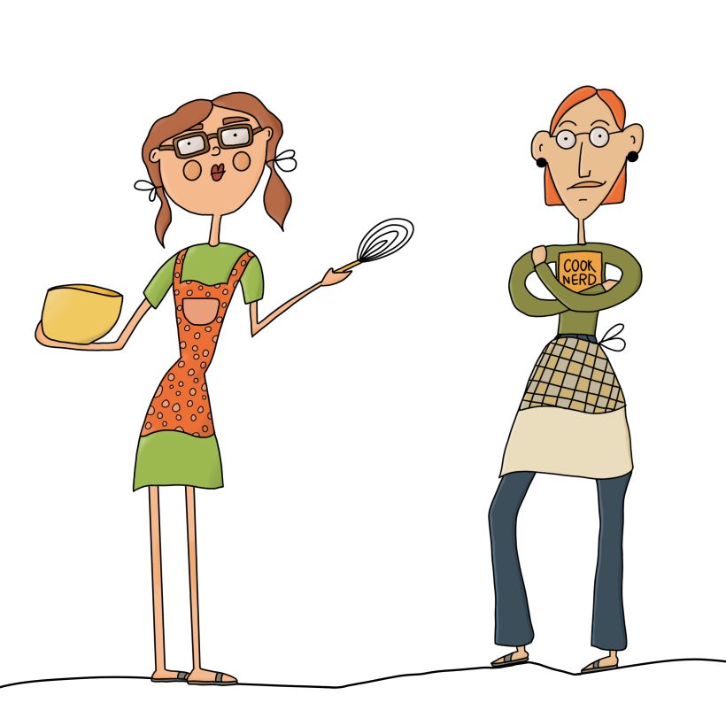 My project in Illustrated Characters Factory course - 2 Nerdy Cooks 2